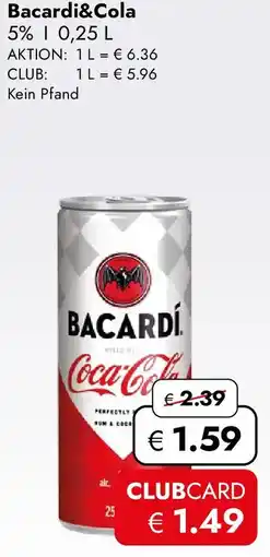 Travel Free Bacardi&Cola Angebot