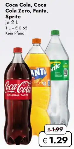 Travel Free Coca Cola, Coca Cola Zero, Fanta, Sprite Angebot