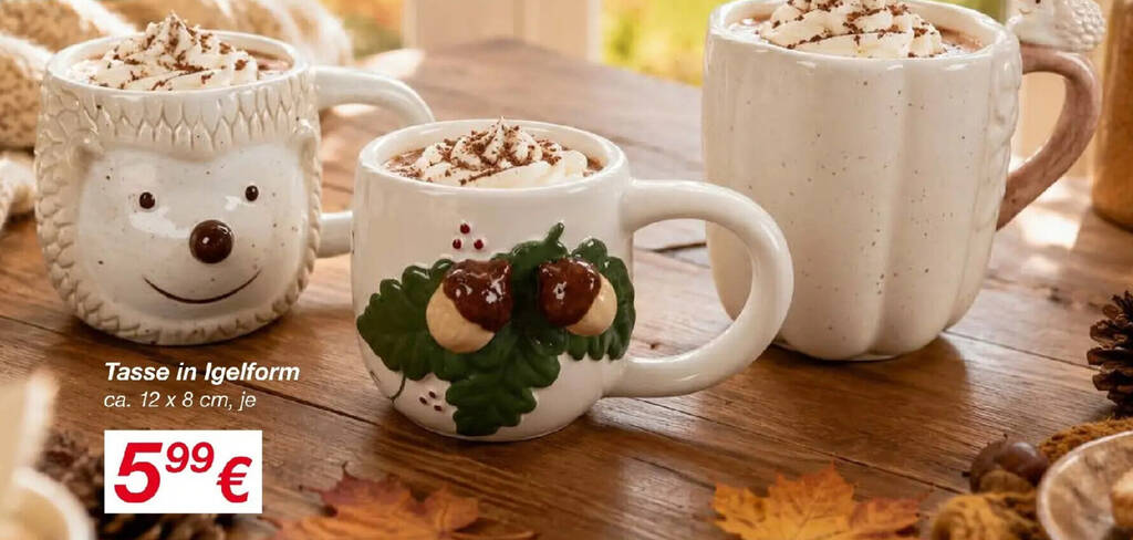 Tasse in Igelform Angebot bei KiK