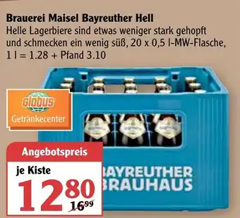 Globus Brauerei Maisel Bayreuther Hell 20*500 ml Angebot