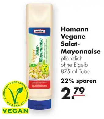 Handelshof Homann Vegane Salat Mayonnaise 875ml Tube Angebot