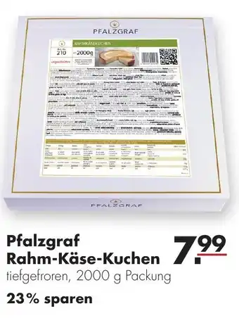 Handelshof Pfalzgraf Rahm Käse Kuchen 2000g Angebot