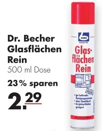 Handelshof Dr. Becher Glasflächen Rein 500ml Dose Angebot