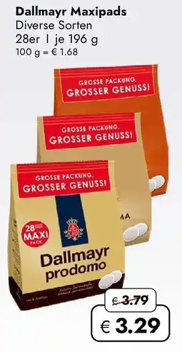 Travel Free Dallmayr Maxipads Angebot