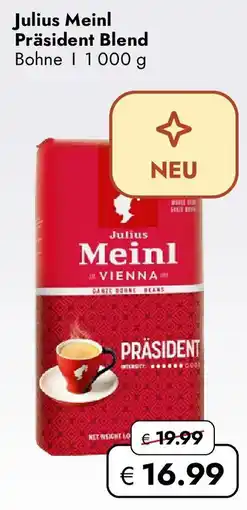 Travel Free Julius Meinl Präsident Blend Bohnen Angebot
