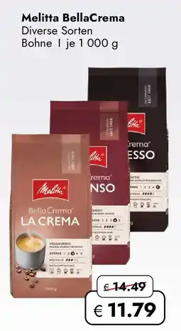 Travel Free Melitta BellaCrema Bohnen Angebot
