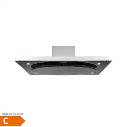 Netto Marken-Discount Secret Service Deckenhaube Dunstabzugshaube 380W Touch Glas LED Schwarz Angebot