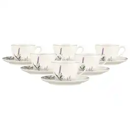 Netto Marken-Discount Seltmann Weiden Kaffeetassen mit Untertassen Savona Provence 270 ml 6er Set Angebot