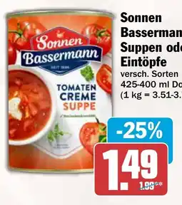 AEZ Sonnen Bassermann Tomaten Creme Suppe Angebot