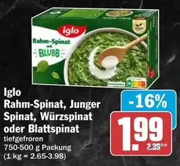 AEZ Iglo Rahm-Spinat Angebot