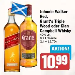 AEZ Johnnie Walker Red, Grant's Triple Wood oder Clan Campbell Whisky Angebot