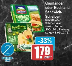 AEZ Grünländer oder Hochland Sandwich-Scheiben Angebot