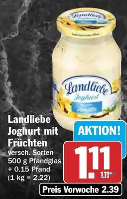 AEZ Landliebe Joghurt mit Früchten Angebot