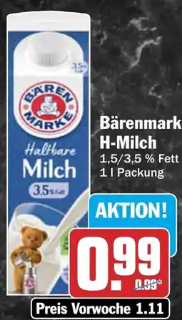 AEZ Bärenmark H-Milch Angebot