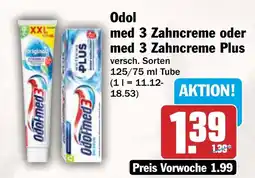 AEZ Odol med 3 Zahncreme Angebot