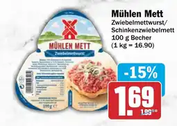 AEZ Mühlen Mett Zwiebelmettwurst Angebot
