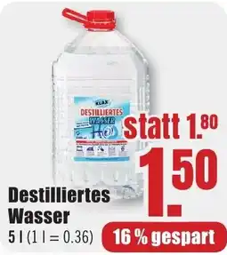 B1 Discount Baumarkt KLAX Destilliertes Wasser Angebot