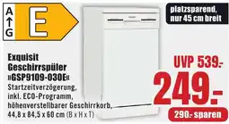 B1 Discount Baumarkt Exquisit Geschirrspüler Angebot
