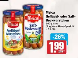 AEZ Meica Geflügel- oder Saft-Bockwürstchen Angebot
