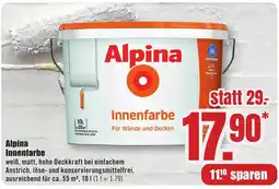 B1 Discount Baumarkt Alpina Innenfarbe Angebot