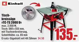 B1 Discount Baumarkt Einhell Tischkreissäge »TC-TS 2000 U« Angebot