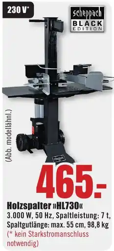 B1 Discount Baumarkt Scheppach Holzspalter »HL730« Angebot