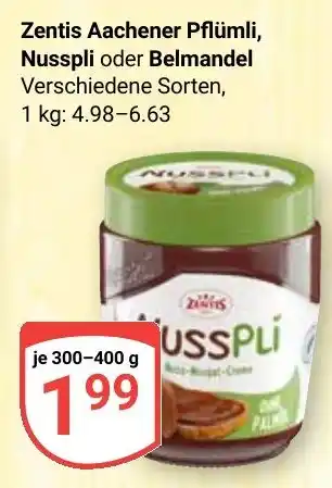 Globus Zentis Nusspli Angebot