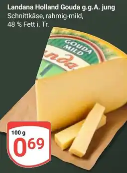 Globus Landana Holland Gouda g.g.A. jung Schnittkäse Angebot