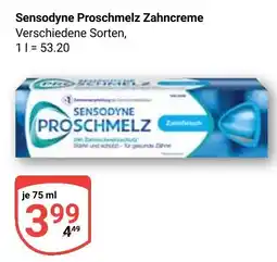 Globus Sensodyne Proschmelz Zahncreme Angebot