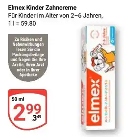 Globus Elmex Kinder Zahncreme Angebot