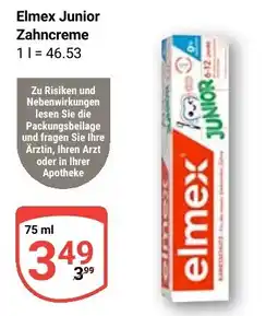 Globus Elmex Junior Zahncreme Angebot