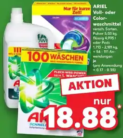 Kaufland ARIEL Voll- oder Color-waschmittel Angebot
