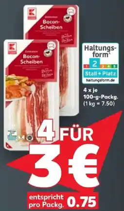 Kaufland Delikatess Bacon-Scheiben Angebot