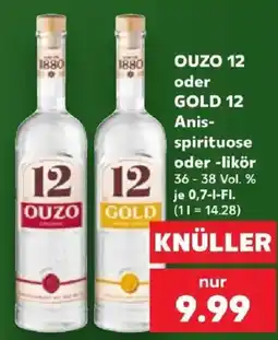 Kaufland OUZO 12 oder GOLD 12 Anis-spirituose Angebot
