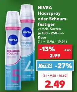 Kaufland NIVEA Haarspray oder Schaumfestiger Angebot