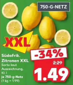Kaufland Südafrik. Zitronen XXL Angebot