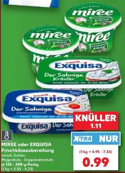 Kaufland MIREE oder EXQUISA Frischkäsezubereitung Angebot