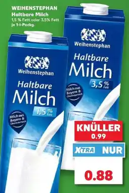 Kaufland Weihenstephan Haltbare Milch Angebot