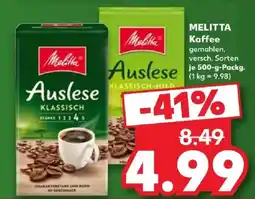 Kaufland Melitta Kaffee Auslese Klassisch Angebot