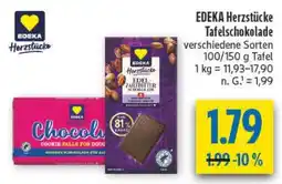diska EDEKA Herzstücke Tafelschokolade Angebot