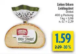 diska Lieken Urkorn Lieblingsbrot Dinkel Angebot