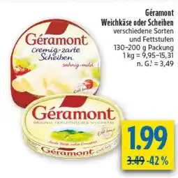 diska Géramont Weichkäse oder Scheiben Angebot