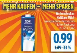 diska Weihenstephan Haltbare Milch Angebot