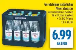 diska Gerolsteiner natürliches Mineralwasser Angebot