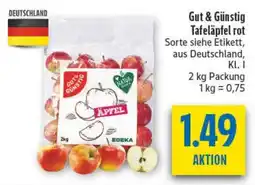 diska Gut & Günstig Tafeläpfel rot Angebot