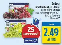 diska SanLucar Tafeltrauben hell oder rot Angebot