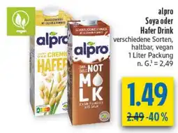 diska alpro Soya oder Hafer Drink Angebot
