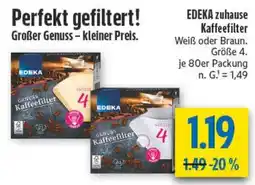 diska EDEKA Genuss Kaffeefilter Angebot