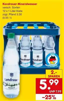 Netto Getränke Discount Kondrauer Mineralwasser Angebot