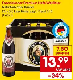 Netto Getränke Discount Franziskaner Premium Hefe Weißbier Angebot